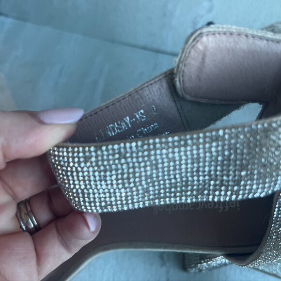 ** Jeffrey Campbell Kassidy Glitter Jeweled Block Heel Sandals 8 - Picture 7 of 12